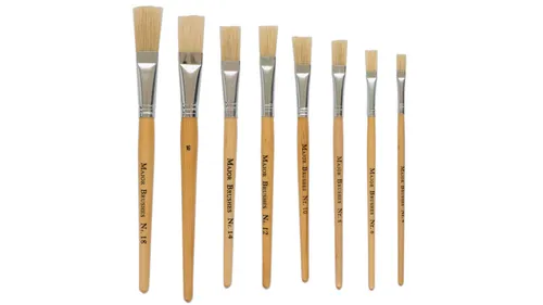 Betzold Borstenpinsel mit kurzem Stiel, 10 Stück, Größe: 18