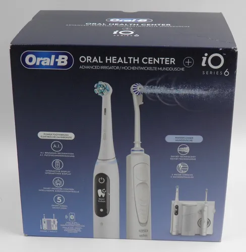 Oral-B Munddusche blau - Rotierende elektrische Zahnbürste, effektive Reinigung für gesundes Zahnfleisch und strahlendes Lächeln