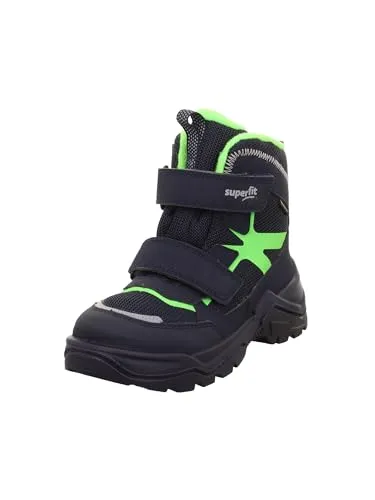Superfit SNOW MAX GTX Weit Jungen Klettstiefel in Blau, Größe 30 - Wanderschuhe für Jungen, 100% wasserdicht dank Gore-Tex, mit warmem Fleecefutter und flexibler Sohle für optimale Bewegungsfreiheit.