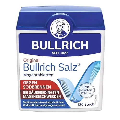 Bullrich Salz Tabletten | 180 Stück zur Magenpflege | vegan