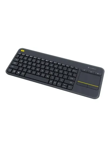 K400 Plus Ergonomic Wireless Touch - Tastatur - Kabellose 2.4 GHz Ergonomische Touch-Tastatur im französischen Layout, ideal für komfortables Tippen und Steuerung aus der Ferne.