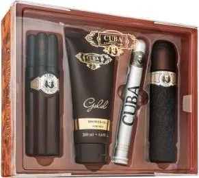 Cuba Gold Geschenkset für Herren – 4-teilig - Entdecken Sie das Cuba Gold Geschenkset mit Eau de Toilette (100ml & 35ml), Duschgel (200ml) und After Shave (100ml). Ideal für Männer, die Eleganz und Selbstbewusstsein ausstrahlen möchten. Perfekt als Geschenk!