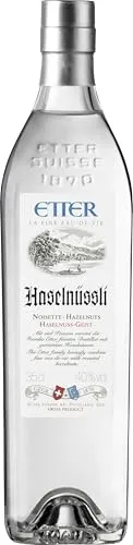 Etter Haselnüssli Edel Haselnuss-Geist Schweiz (1 x 0.35) - Likör mit intensivem Nussgeschmack und harmonischer Eleganz, ideal als Digestif oder im Dessert. Ein Genuss für Gourmets seit 1870.