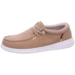 Fusion Herren Leinenschuh in Braun, Größe 43 - Halbschuhe im modernen Knitt-Look, ultra flexibel und leicht mit perfektem Halt. Ideal für Sommerabenteuer in der City, dank anpassbarer Stretch-Schnürbänder für individuellen Komfort.