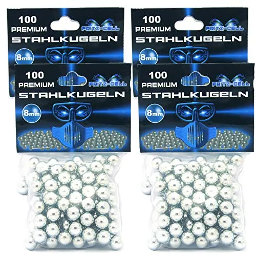 Stück 8 mm Stahlkugeln Zinkbeschichtet Munition für Schleuder Airsoft Katapult 4 x 100