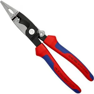 KNIPEX Elektro-Installationszange VDE 13 96 200 - 6-in-1 Multitool für Elektroinstallationen, ideal zum Kabelschneiden, Abisolieren und Crimpen