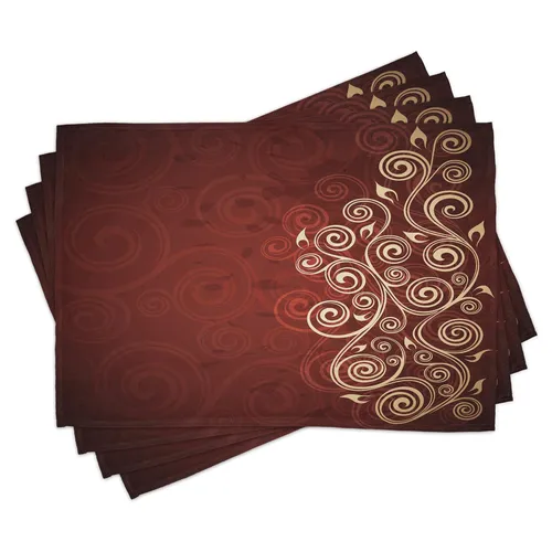 Tischset Platzset 4er Set Ombre Blumen-Strudel Ivy