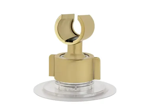 Wenko Duschkopfhalter 360° ohne Bohren Gold Matt in gold von WENKO