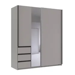 Schwebetürenschrank saharagrau mit Spiegel von Roller