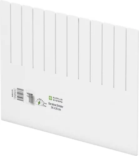 Surplus Systems Abtrenner für Eurobox 36 x 26 cm, weiß Boxen, Körbchen & Kisten