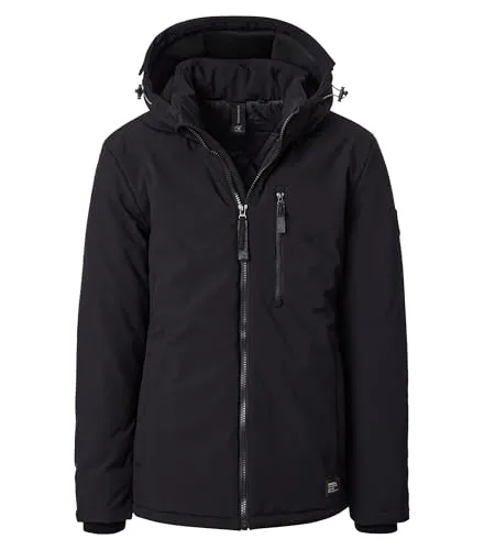 CASAMODA Uni Jacke mit Sorona-Füllung - Wind- und wasserabweisende Jacke mit verstellbarer Kapuze. Klassisches Design, zwei Seitentaschen und eine Brusttasche bieten praktische Funktionalität.