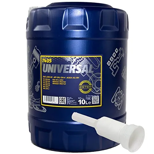 Motoröl Motor Öl MANNOL 15W-40 Universal API SN/CH-4 10 Liter mit Ausgießer