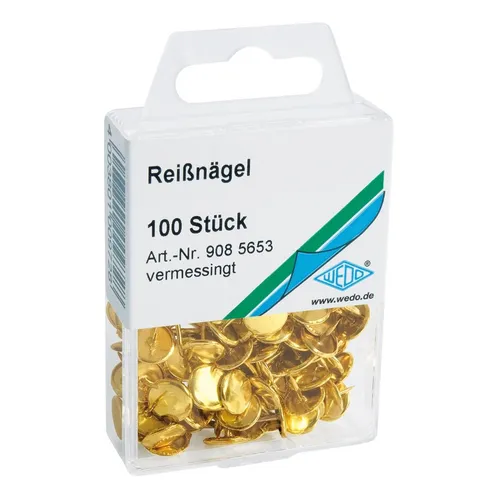 WEDO Reißnägel messing Durchmesser: 10 mm 100 Stück von Wedo