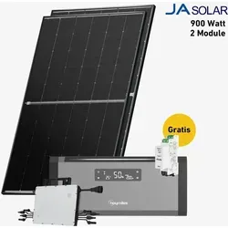 Balkonkraftwerk 900W Komplettset mit Speicher - Balkonkraftwerk mit 900 W, bifazialen Solarmodulen und Hoymiles HiBattery 1920 AC für optimale Energieausbeute und 6000 Ladezyklen. Ideal für nachhaltige Energiegewinnung auf dem Balkon.