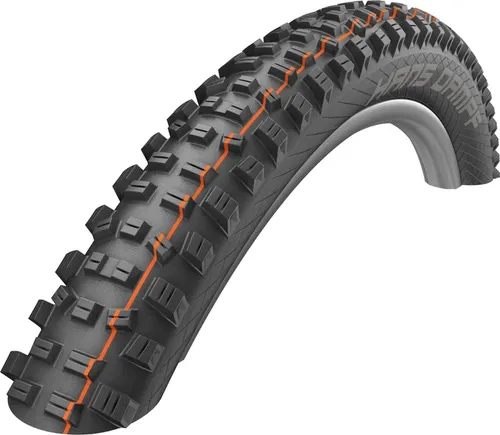Schwalbe Hans Dampf Evolution Super Trail ADDIX Soft TLE Faltreifen 26x2.35 - Fahrradreifen für Mountainbikes, faltbar und mit hervorragendem Stollenprofil für optimalen Grip und Komfort auf Trails.