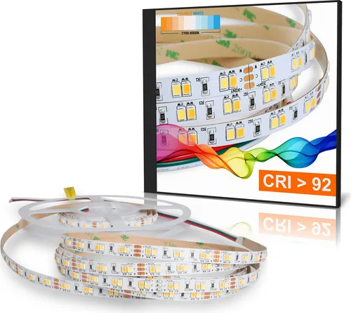 LED Strip 2835 TUNABLE WHITE (2700-6000K) CRI 92 72W 5 Meter 24V IP20