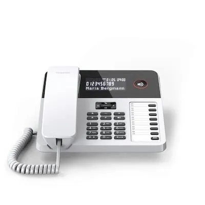 Siemens Desk 600 weiß (S30350-H224-B102) - Festnetztelefon mit elegantem Design, ideal für modernes Home Office und einfache Bedienung.