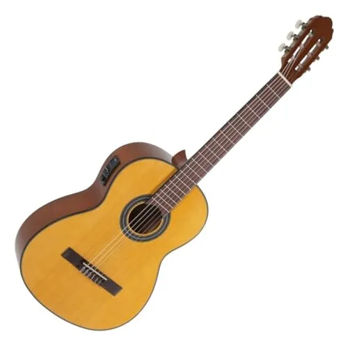 GEWA Student Elektro 4/4 Konzertgitarre Natur hell - 4/4 Konzertgitarre mit Fichten-Decke und Okoume-Boden, ausgestattet mit Stegpiezo-Tonabnehmer und 4-Band EQ für flexiblen Sound – ideal für Einsteiger und fortgeschrittene Spieler.