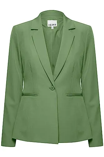 ICHI IHLEXI BL Damen Blazer - Eleganter Ein-Knopf Kurzblazer mit Stretch - Blazer für Damen, taillierter Schnitt mit Reverskragen und hochwertigem, bequemen Material - ideal für Büro und Freizeit.