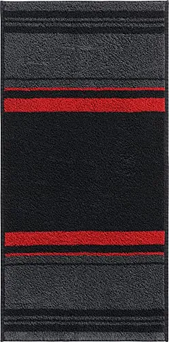 REDBEST Handtuch Streifen, Grafik rot Größe 50x100 cm - leichte, weiche Qualität, saugstark, sehr strapazierfähig