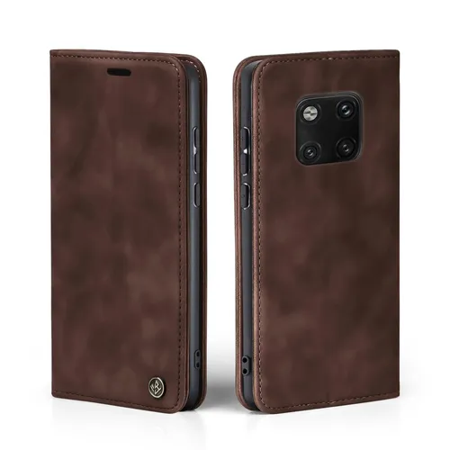 Handy Hülle für Huawei Mate 20 Pro Klapp Magnet Smartphone Cover Case Braun