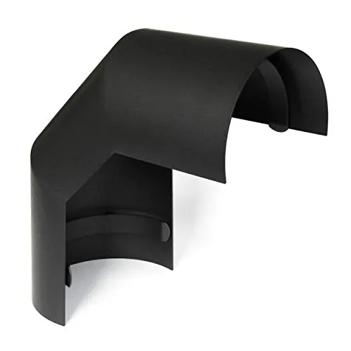raik SH095-130-sw Rauchrohrbogen 90° - Schwarz, 130mm - Rohrmanschetten, hochwertiger Rauchrohrbogen mit Thermoschild für sichere und effiziente Abgasführung bei Öfen.