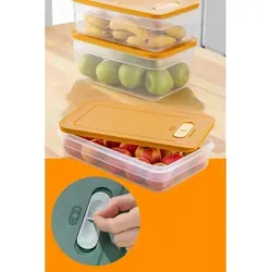 Hermia Concept, HK3LU - Orange, Aufbewahrungsbox-Set (3-teilig), Orange, 100 % KUNSTSTOFF, 18,5 x 28,5 x 7 cm - Orange