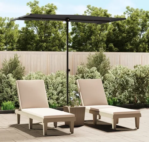 Maison Exclusive Sonnenschirm mit Aluminium-Mast 180x110 cm Schwarz