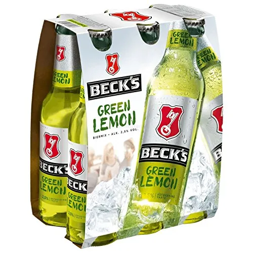 Becks Green Lemon 6er Sixpack Set - 6 x 330ml (2,5% Vol) - inkl. Pfand -[Enthält Sulfite] - Inkl. Pfand MEHRWEG