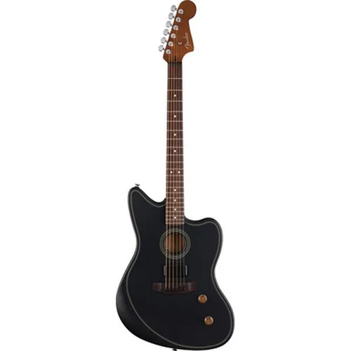 Fender Acoustasonic Std Jazzm BLK - Jazzmaster Akustische/Electric Gitarre mit vielseitigen Klangoptionen; ideal für kreative Musiker, die akustische und elektrische Klänge kombinieren möchten.