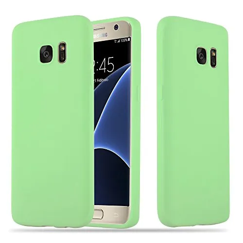 Produktbild Cadorabo Hülle kompatibel mit Samsung Galaxy S7 Schutzhülle TPU Silikon Case Candy Design Slim Kratzfest Weiche Gummi mit Rundumschutz Case Hülle für Galaxy S7 in Grün
