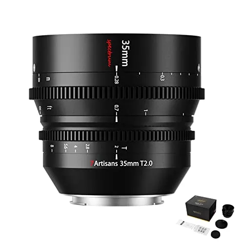 7Artisans Spectrum 35mm T2.0 für Sony E-Mount - Objektiv mit beeindruckender Lichtstärke für atemberaubende Aufnahmen, ideal für kreative Filmemacher und Fotografen.