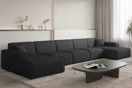 Wohnlandschaft Sofa U-Form CELES PREMIUM XL von Fun Möbel