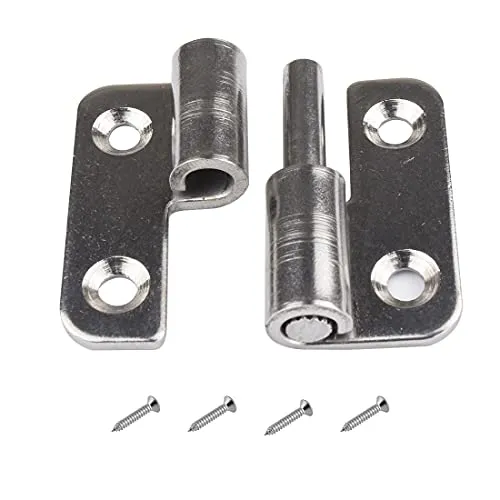 6er-Pack abnehmbares Scharnier 1,5 Zoll 37 x 33 mm kleine Gleitgelenk-Fahnenscharniere abnehmbare Türscharniere 304 Edelstahl Linkshänder (right handed)