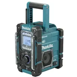 Makita DMR301 Baustellenradio solo - Akku-Baustellenradio mit DAB, AM/FM und Bluetooth, spritzwassergeschützt und mit praktischem Flaschenöffner