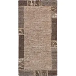 Cazaris Wollteppich Natura Silk Greny, Braun, 70x140 cm - Handgeknüpfter Cazaris Wollteppich in Braun (70 x 140 cm) für stilvolle Innenräume. Pflegefreundlicher Flor aus 97 % Schurwolle und 3 % Seide, ideal für Fußbodenheizung und in verschiedenen Farben erhältlich.
