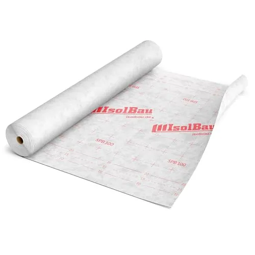 Isolbau Unterspannbahn Dach SPB 100, 75 m² Rolle (1,5 x 50 m) - Dachfolie mit 100 g/m² Flächengewicht - Dampfdurchlässige Unterdeckbahn, wasserdicht und witterungsbeständig