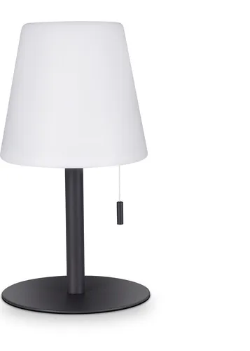 Paco Home Tischleuchte - Vintage Akku Lampe für Terrasse und Garten - Tischlampen für drinnen und draußen, modern und minimalistisch, mit wiederaufladbarem Akku für flexiblen Einsatz ohne Steckdose.