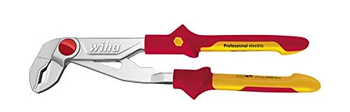 Wiha Wasserpumpenzange Z 22 0 06 VDE, 250mm - Zangen mit VDE-Isolierung für sichere Arbeiten unter Spannung, verchromte Oberfläche und ergonomischer Mehrkomponentengriff für optimalen Halt.