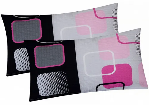 Heubergshop Kissenbezug, (2 Stück), Seersucker, 40x80cm Kariert Karo Modern Kissenhülle (396/1-Dunkel)