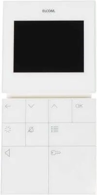 Elcom BVF-510 WS Video-Freisprech-Hausstation - Haus-Alarmanlagen mit 3,5 Zoll TFT-Farb-Display, Touchsensor-Tasten und vielseitigen Funktionen für maximale Sicherheit und Komfort.