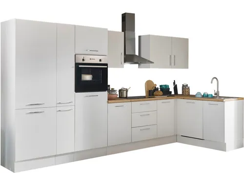 BASIC by Balculina Winkelküche Turin, Stellbreite 370x175 cm, wahlweise mit E-Geräten
