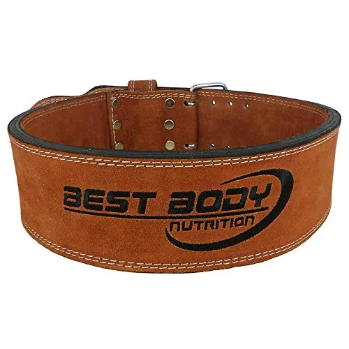 Best Body Nutrition Unisex-Adult Natur-Gr. M Dreikampfgürtel - Gewichthebergürtel aus 13 mm starkem, robustem Leder für extreme Stabilität. Ideal für schweres Training und erhältlich in den Größen M, L, XL.