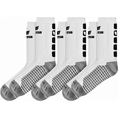 Erima Freizeitsocken Unisex 3-Pack CLASSIC 5-C schwarz|weiß in weiß von ERIMA