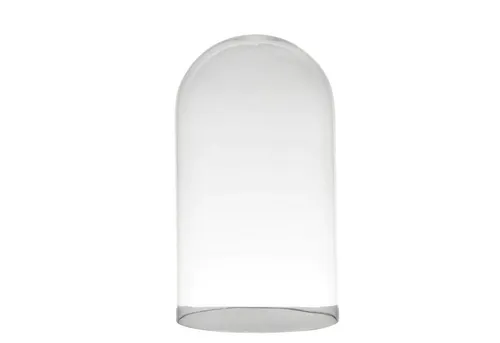Hakbijl Glass Schutzhaube, transparent, Höhe: 28cm - Elegante Glashaube für Ihre Dekoration, Höhe 27,5cm, Durchmesser 16,4cm. Ideal für stilvolle Präsentationen und zum Schutz von Objekten. Lieferung ohne Dekoration.