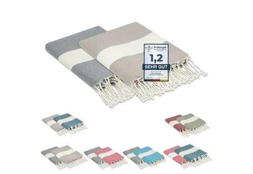 furora HOLIDAY Strandtuch groß 100x200 cm - Strandtuch aus 100% recycelter Baumwolle, ideal für Strand, Sauna und Picknick. Leicht und kompakt, passt in jede Tasche - perfekt für Abenteuer und entspannte Tage!