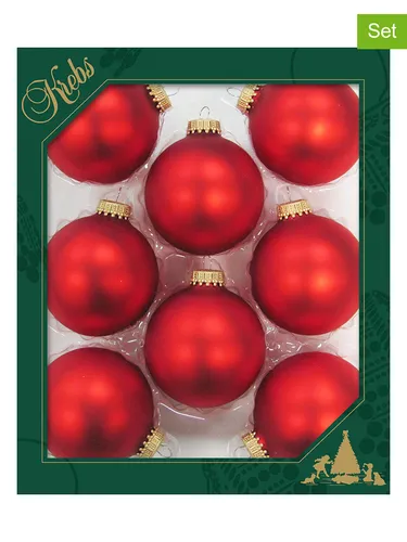 Krebs Glas Lauscha Christbaumkugeln in Rot in rot von Krebs Glas Lauscha