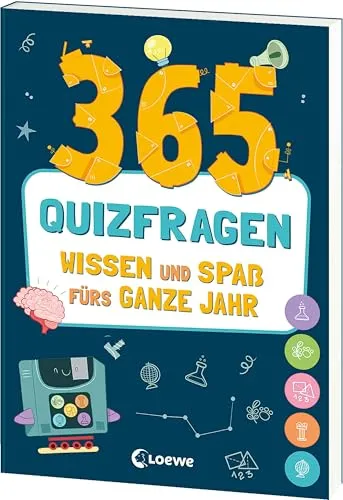Quizfragen - Wissen und Spaß fürs ganze Jahr: Quizbuch mit spannenden Experimenten und coolem Sachwissen für Kinder ab 8 Jahren 365