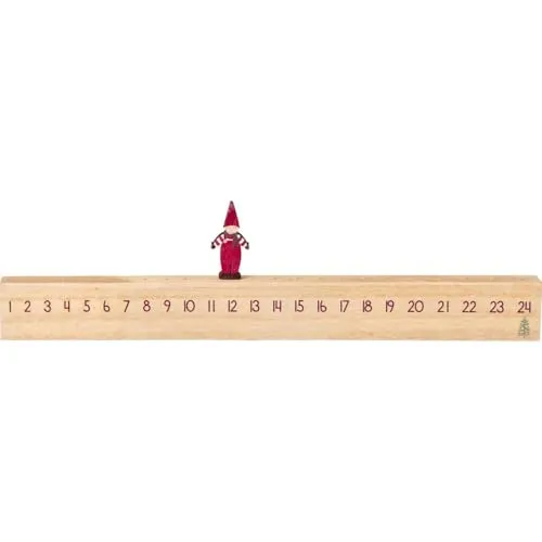 LS-LebenStil Vintage Holz Adventskalender hüpfendes Wichtelmännchen 50cm Countdown Countdown Xmas Deko Treppen Weihnachtskalender Adventskalender Weihnachten Advent Weihnachts-Deko