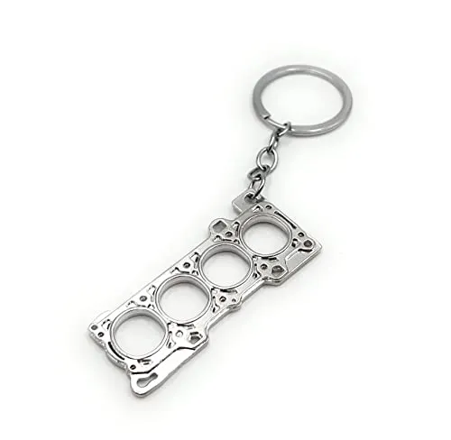 H-Customs Zylinderkopfdichtung Technik Motor Auto silber Schlüsselanhänger Anhänger silber